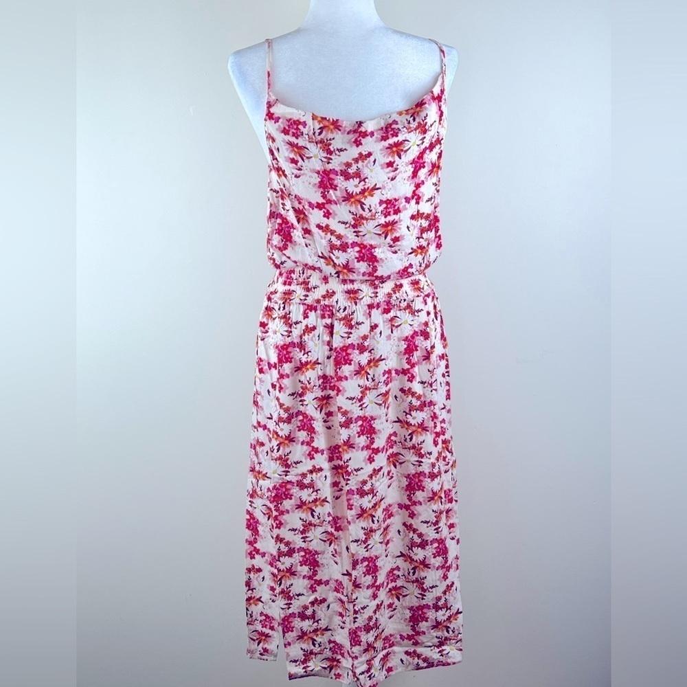 bobi Black Los Angeles | Wear Anywhere Floral Smocked Waist Midi Dress